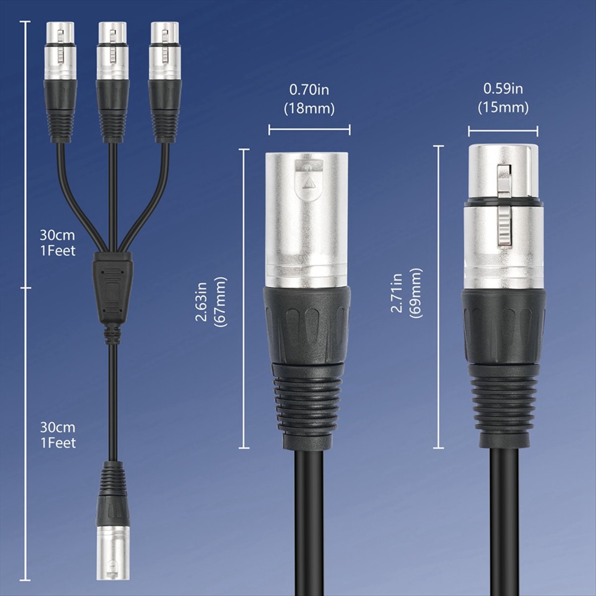 (PQWN) 3-контактный XLR-кабель – обзор и цена Audio Splitter Y