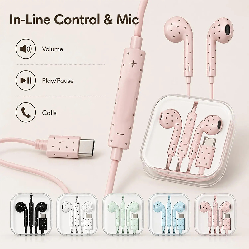 Милые проводные наушники с мик – обзор и цена Usb C Earphone