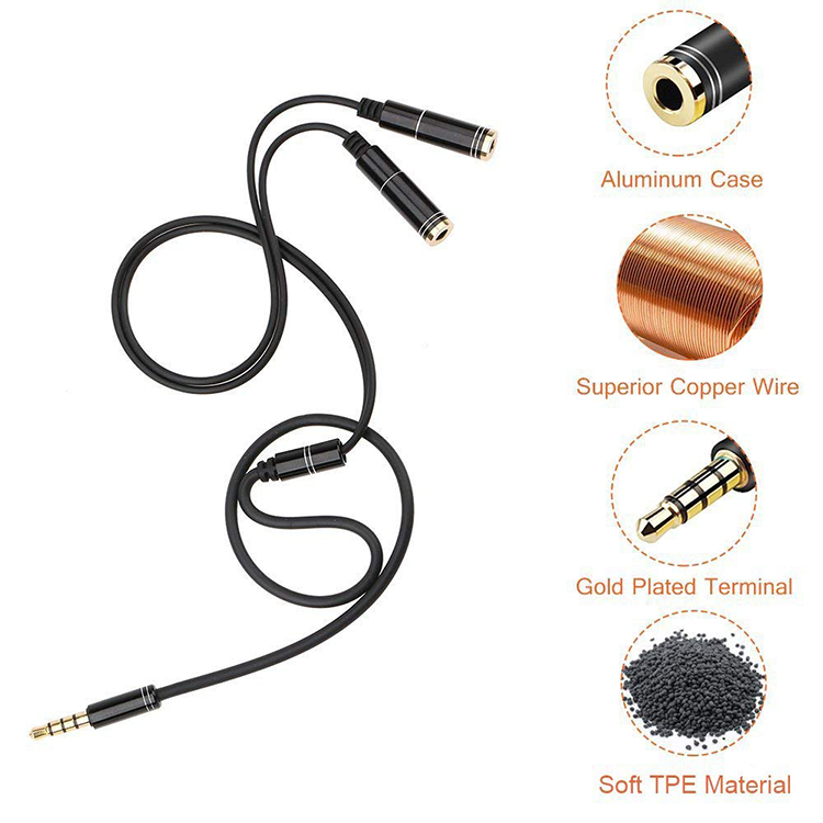 Разветвитель Aux для телефона, – обзор и цена Earphone Splitter Jack